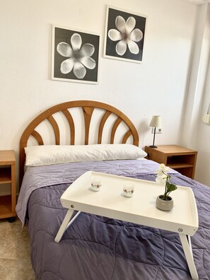 1 bedroom, iron/ironing board, bed sheets
