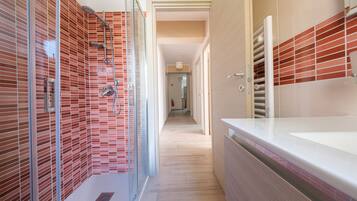 Dusche, Haartrockner, HandtĂŒcher