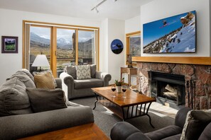 TV, fireplace, table tennis