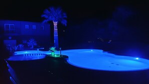 Outdoor pool, a heated pool