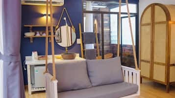 Premier Double Room | Living area | Flat-screen TV