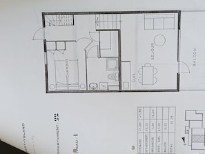 Floor plan - 2-Room Mezzanine Apartment for 6, Near Slopes & Shops, Parking, Pet Friendly (Crest-Voland)