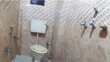 Shower, rainfall showerhead, soap