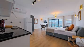 Deluxe studio | Lakens van Egyptisch katoen, luxe beddengoed