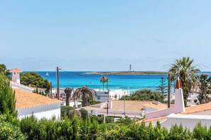 Utsikt mot strand/hav