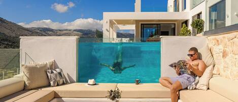 Outdoor pool, a heated pool