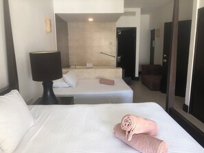 Family Apartment | 3 bedrooms, in-room safe, blackout drapes, iron/ironing board