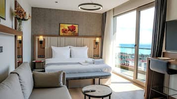 Estudio estándar, vista al mar | 1 habitación, escritorio, wifi gratis y ropa de cama
