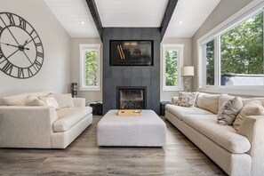 TV, fireplace, table tennis, stereo