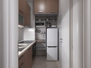 Fridge, microwave, oven, coffee/tea maker - Eleutheriou Fully equipped studio (Athens)