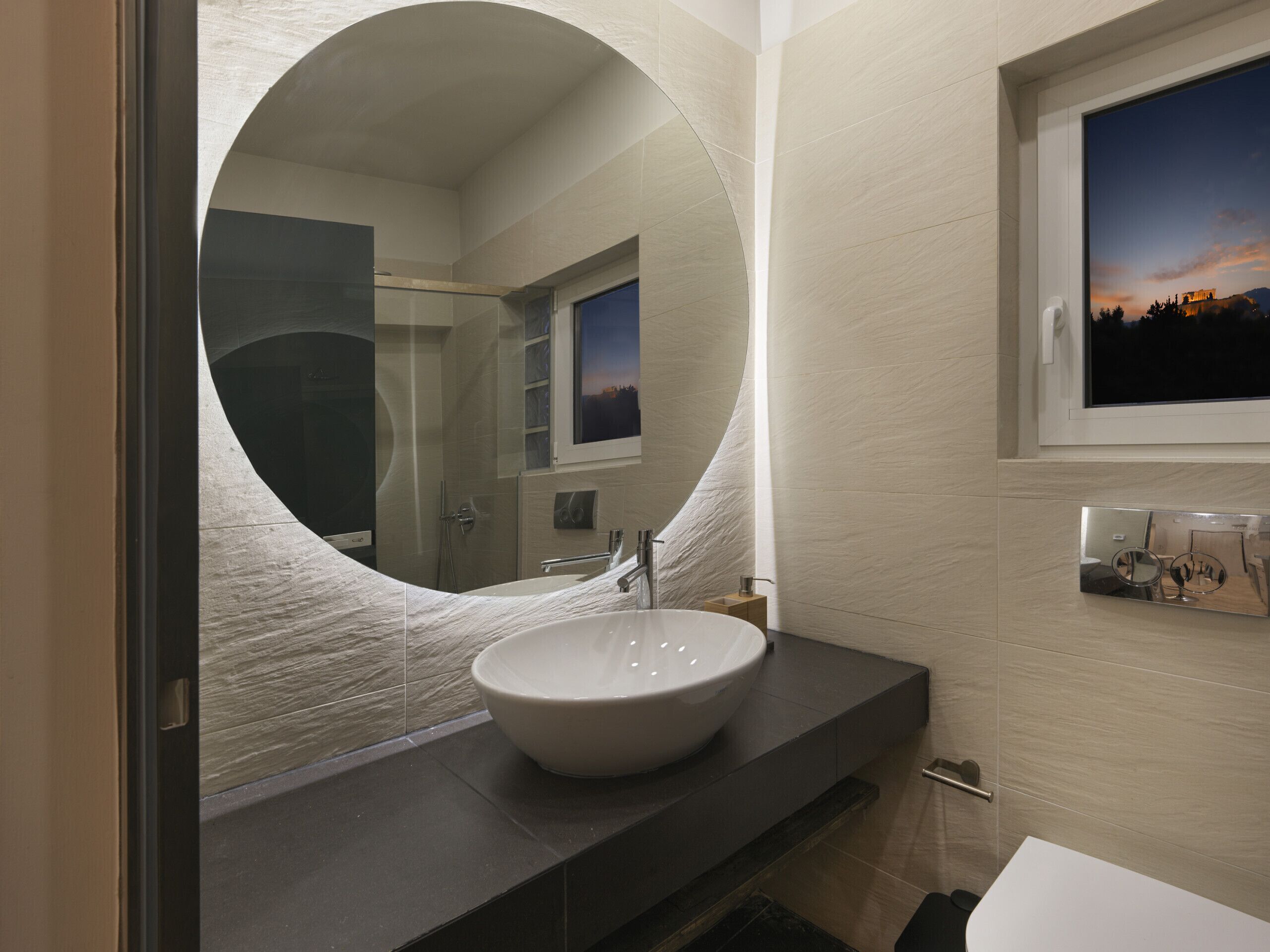 Shower, hair dryer