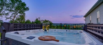 Willow Brook Mansion, an upscale retreat in the countryside with heated seasonal (May 1st - Oct. 1st) pool, hot tub and game room.