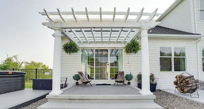 Willow Brook Mansion, upscale retreat in the countryside with heated pool, hot tub and game room.