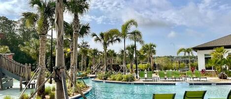 Outdoor pool, a heated pool