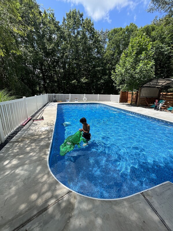 A heated pool