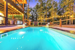 A heated pool