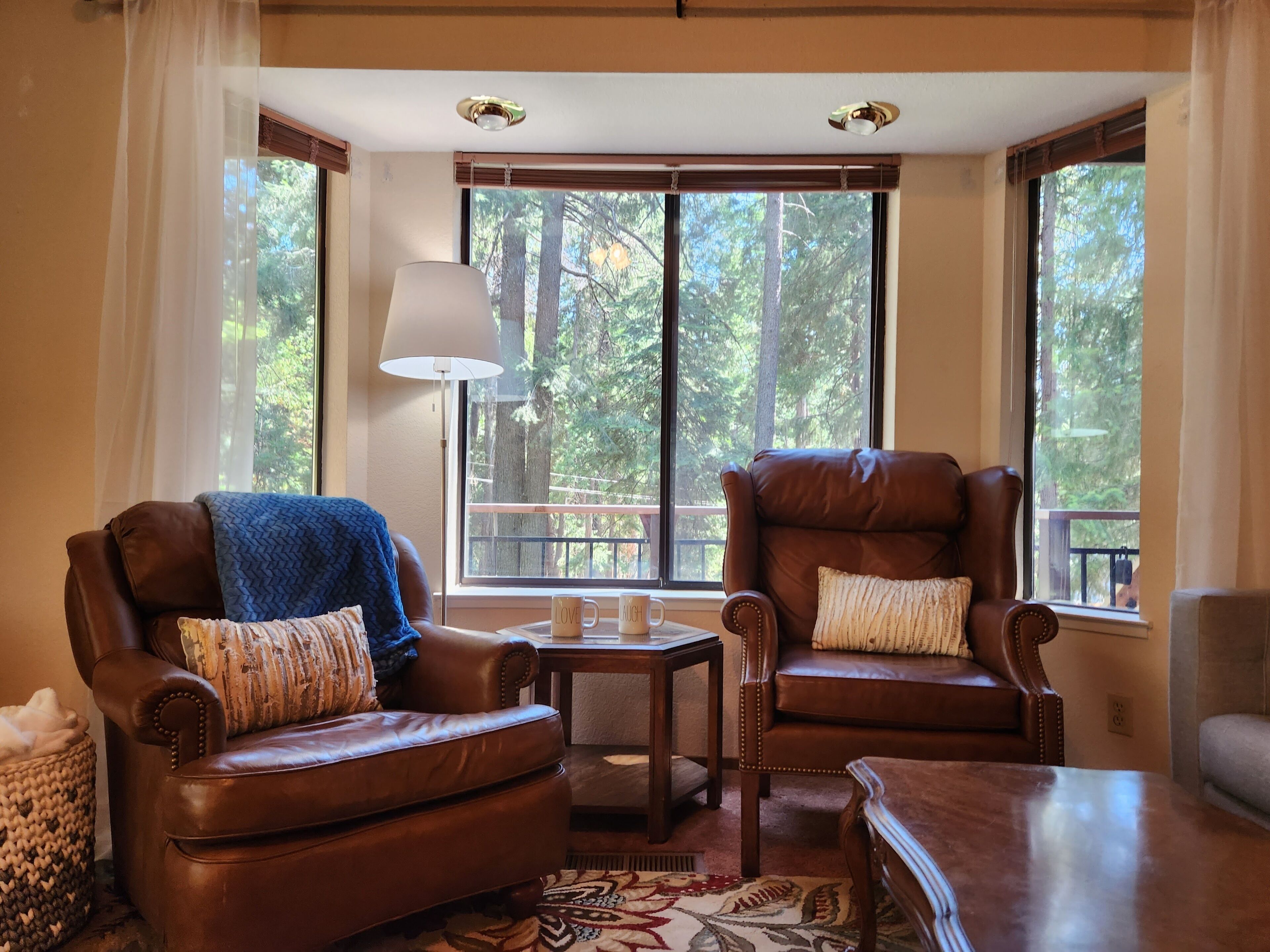 Televisor, llar de foc, futbolí i pantalles d'ordinador 