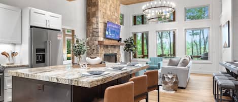 Refrigerador, microondas, horno, placa de cocina