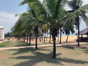 Private beach, white sand