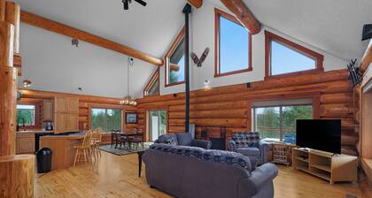 Log Cabin in the Woods. On five acre lot in the woods pet friendly.