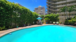 Outdoor pool - Our comfortable suite at the Waikiki Grand Hotel® (Honolulu)