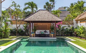 Deluxe Villa, 5 Bedrooms, Private Pool, Pool View | Living area | 43-inch Smart TV with digital channels, TV