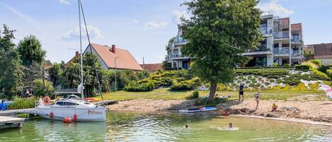 ビーチの近く、釣り