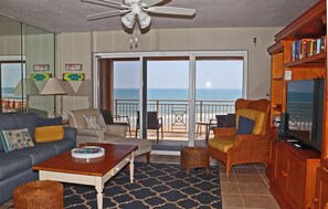 Living area - Second floor three bedroom three bath direct oceanfront (New Smyrna Beach)