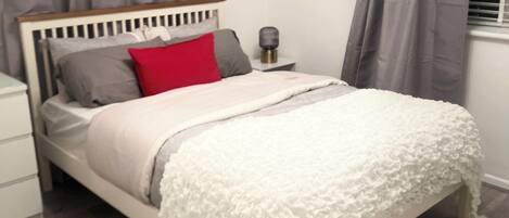 2 bedrooms, bed sheets