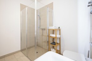 Regadera, amenidades de baño ecológicas, secadora de cabello, toallas 