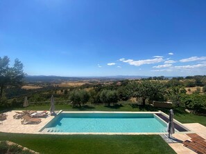 Outdoor pool - Villa for max 6 with incredible sea view in the wilderness of Maremma country (pancole)