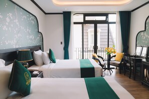 Deluxe Twin Room | Premium bedding, down comforters, in-room safe, desk - Goldient Boutique Hotel (Da Lat)