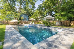 Outdoor pool, a heated pool