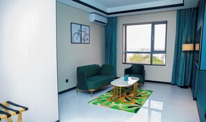 Executive Apartment | Premium bedding, desk, laptop workspace, free WiFi - Blu Atlantic Hotel and Waterparks (Lekki)