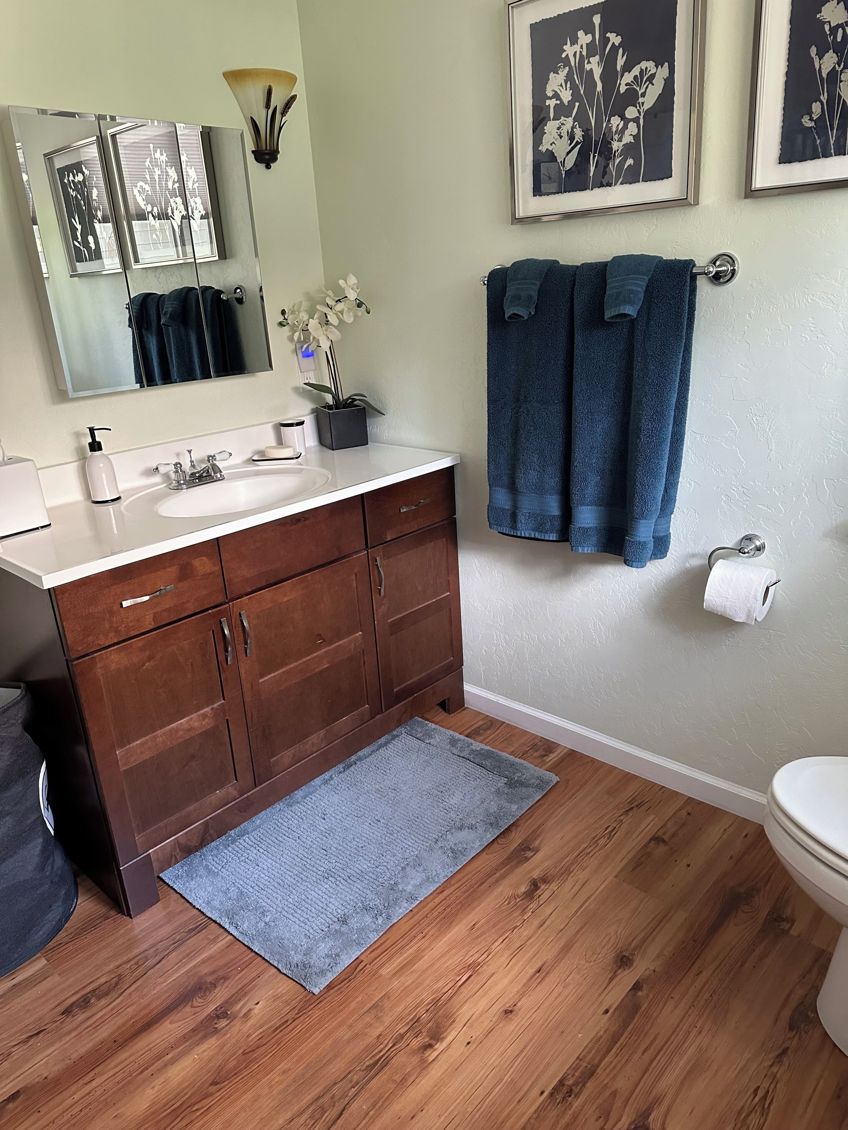 淋浴设施、吹风机、毛巾、肥皂