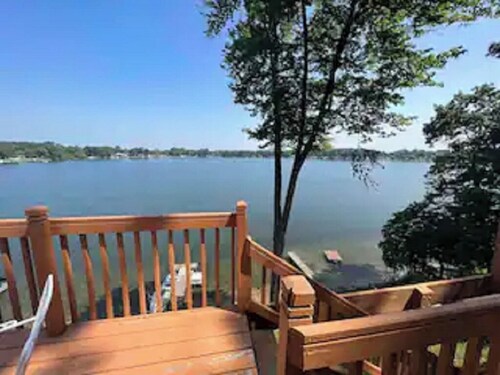 Amazing view of Stone Lake from top deck. Thirty five miles from Notre Dame.