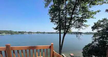 Amazing view of Stone Lake from top deck. Thirty five miles from Notre Dame.