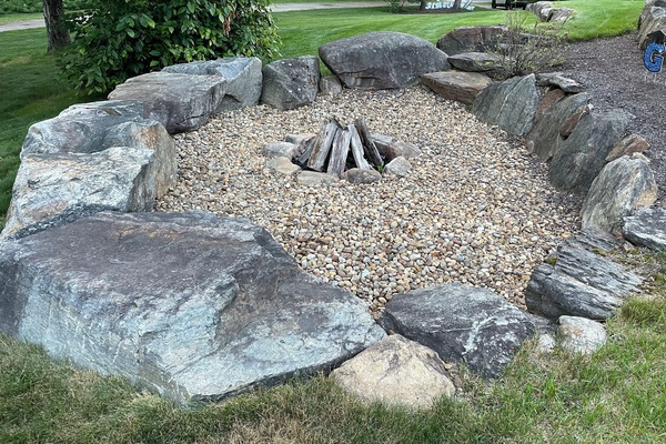 Fire pit and wood provided.