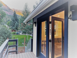 Exterior detail - Outlaw Inn Unit 4.  Newly Remodeled large unit! 2 minutes walk to Main Street.  (Ouray)