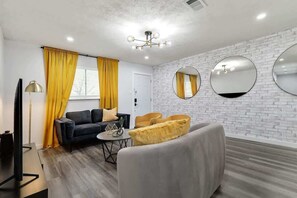 TV, fireplace, offices - Upscale 3BR/2B Cozy Home with Pool & Grill (North Richland Hills)