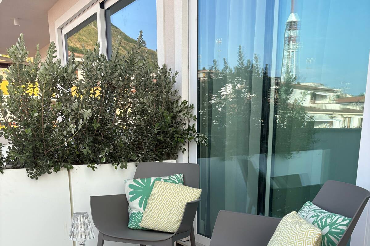 Luxury Room, Terrace, Sea View (open shower in the room) | Terrace/patio