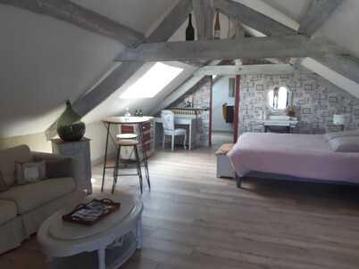 Gîte with terrace and breathtaking view
