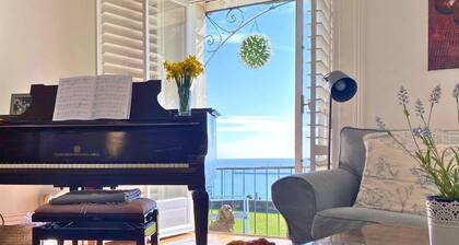 At present there are some exterior works being carried out with some minor obstructions to the view and some works to the exterior Mon-Friday between 9am-4pm daily on the top of the building.