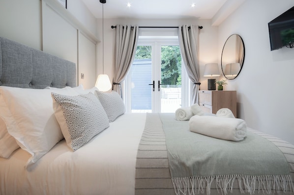 2 habitaciones, ropa de cama de alta calidad y ropa de cama