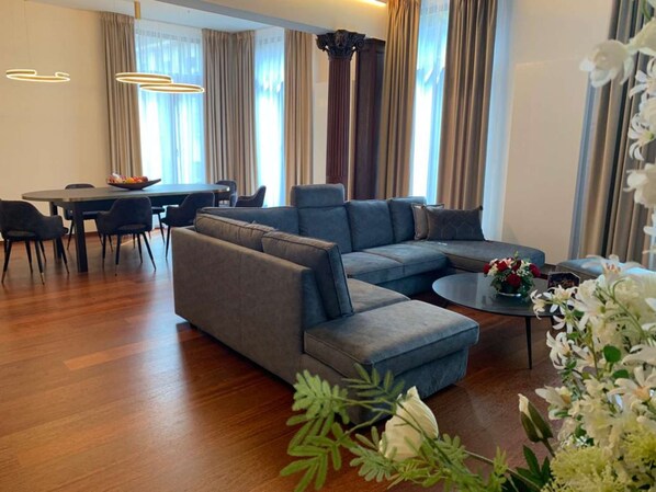 TV, fireplace, video games - Modern and Stylish! <br>Luxury apartment in the center of Antwerp. Private parking and fully serviced. (Antwerp)