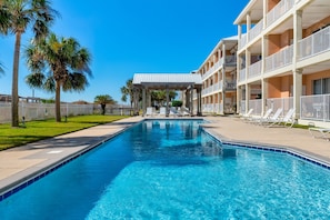 A heated pool