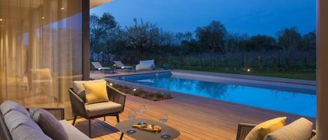 Una piscina riscaldata