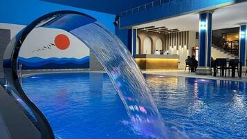 Indoor pool, seasonal outdoor pool