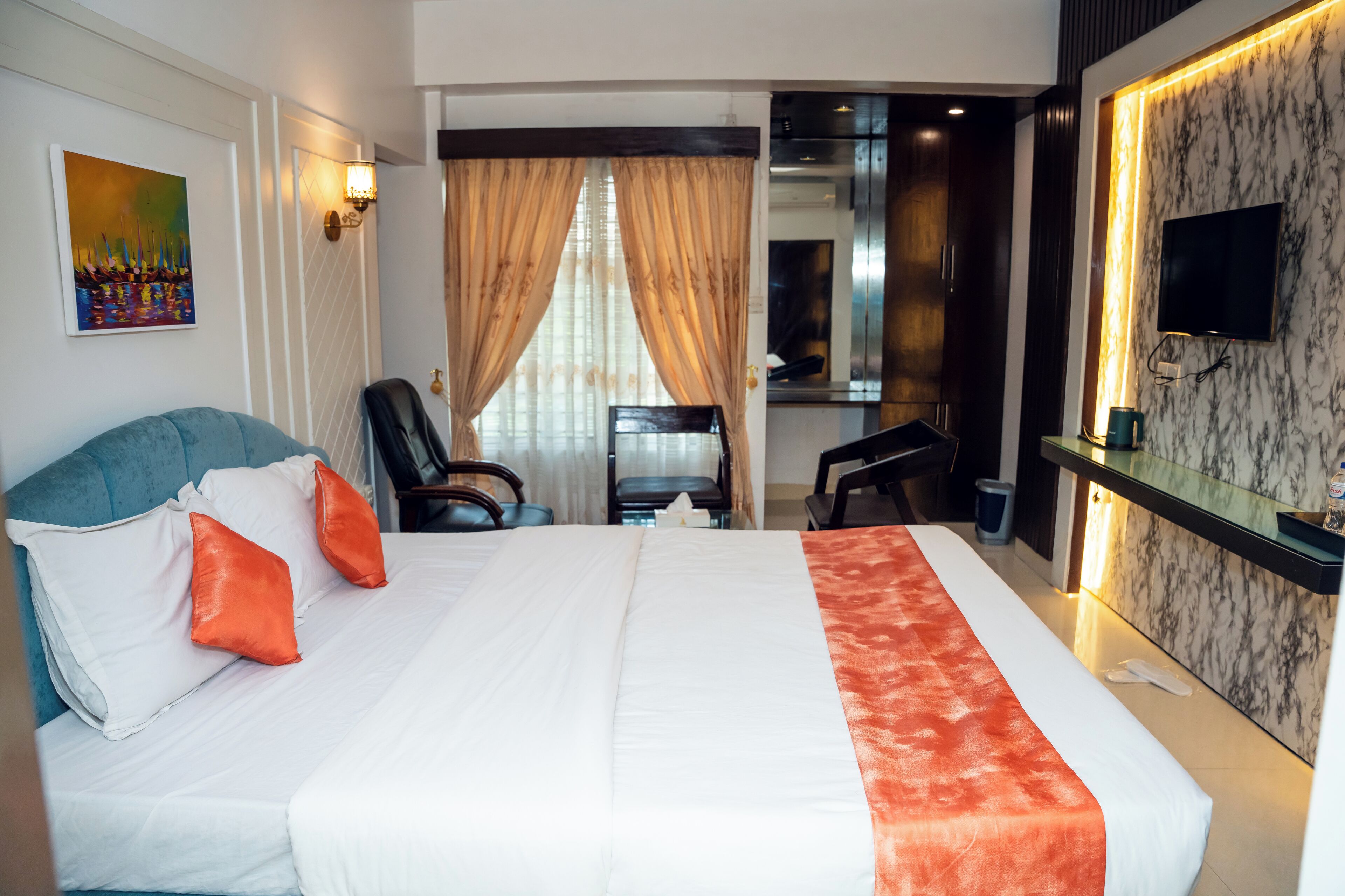 华丽双人房 | 办公桌、免费 WiFi