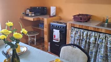 Microwave, oven, stovetop, electric kettle